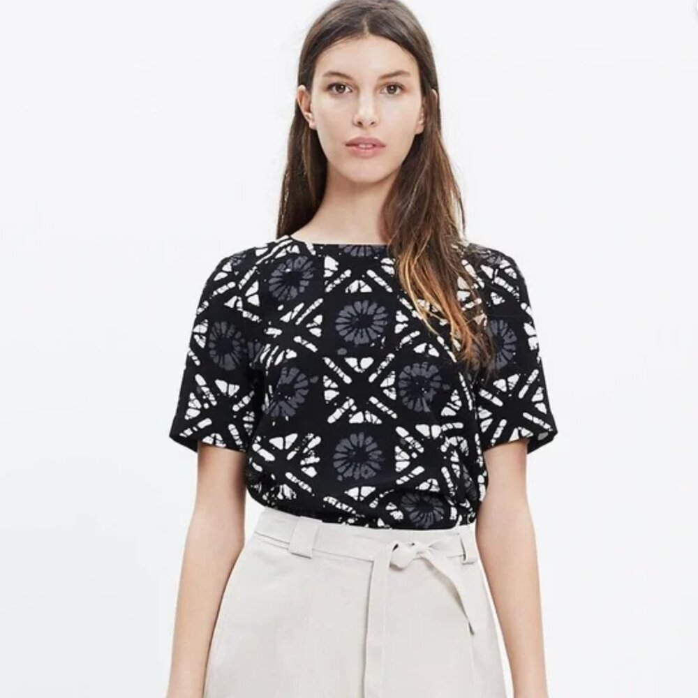 Madewell Industry Top in Batik Grid
